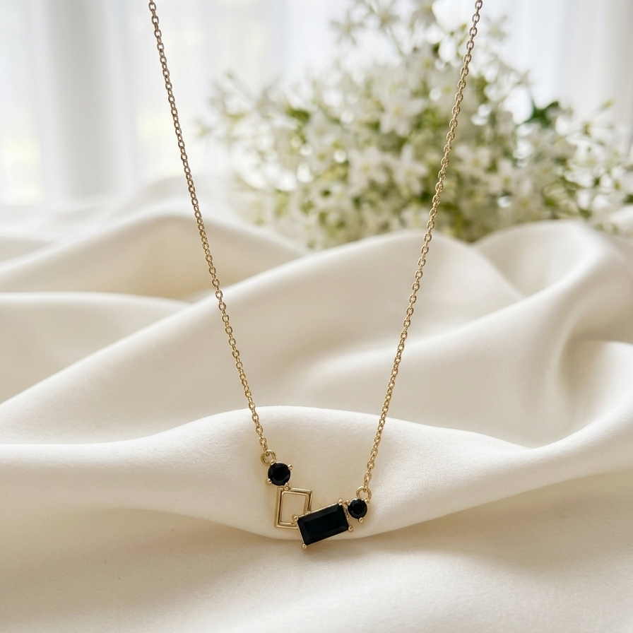 Geometric Gemstone Harmony Chain