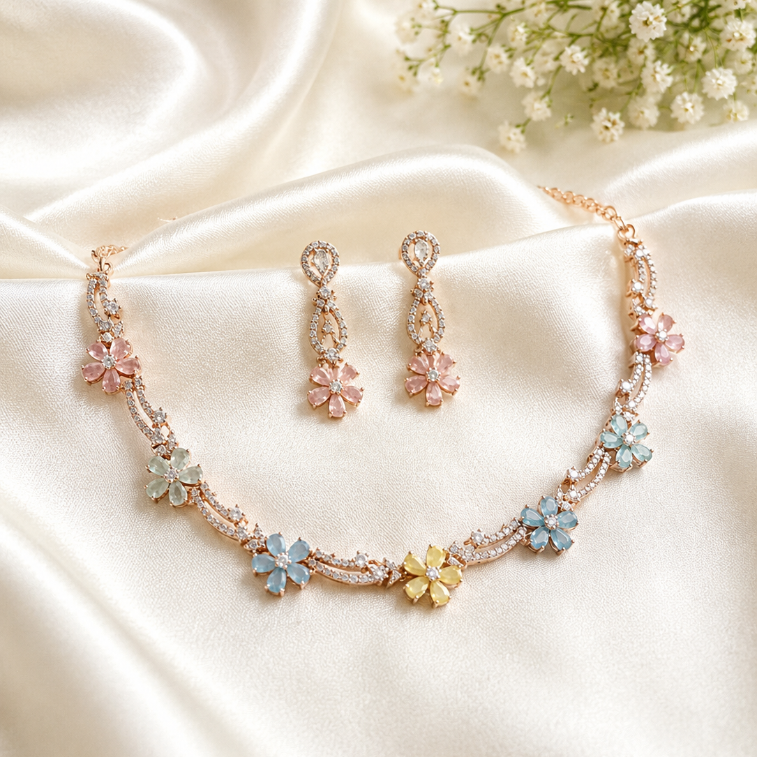 Pastel Floral Garden Statement Set