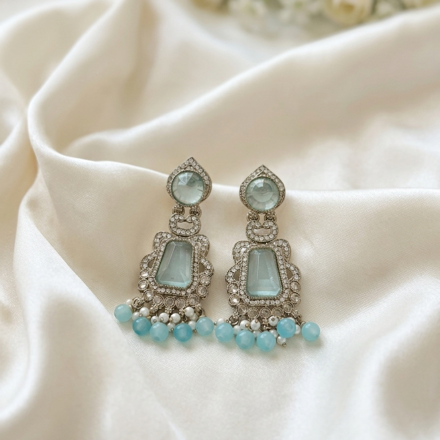 Regal Pearl Fringe Earrings