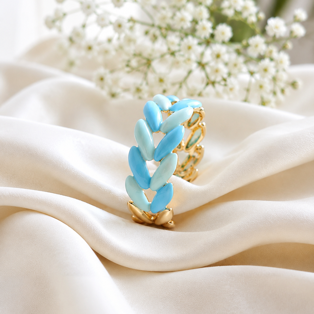 Azure Petal Link Bracelet