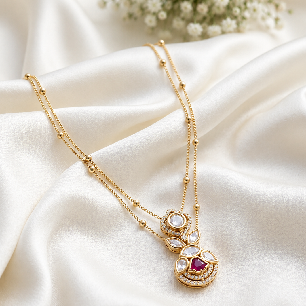 Royal Ruby Marquise Pendant Necklace
