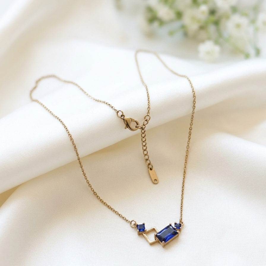 Geometric Gemstone Harmony Chain