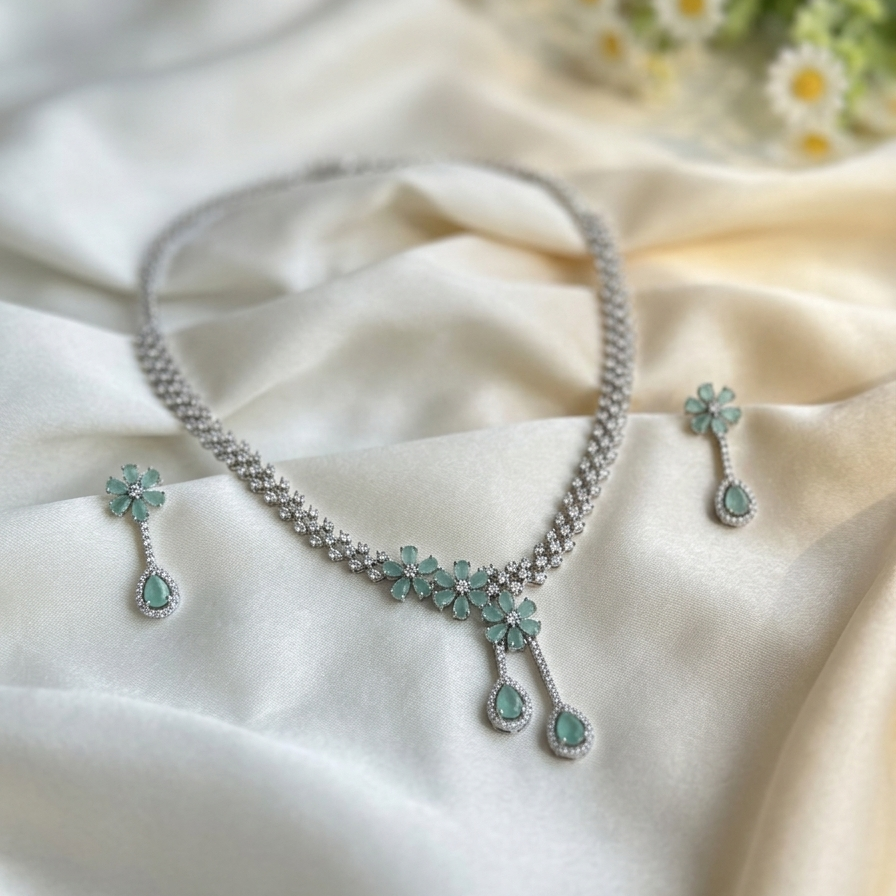 Serene Aqua Floral AD Set