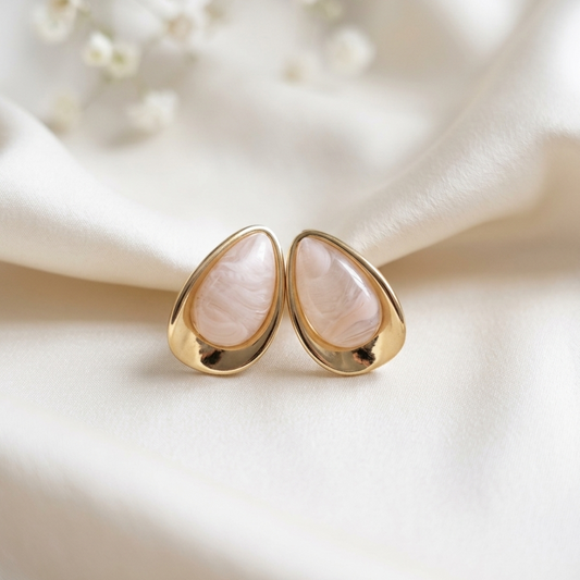 Soft Blush Statement Studs