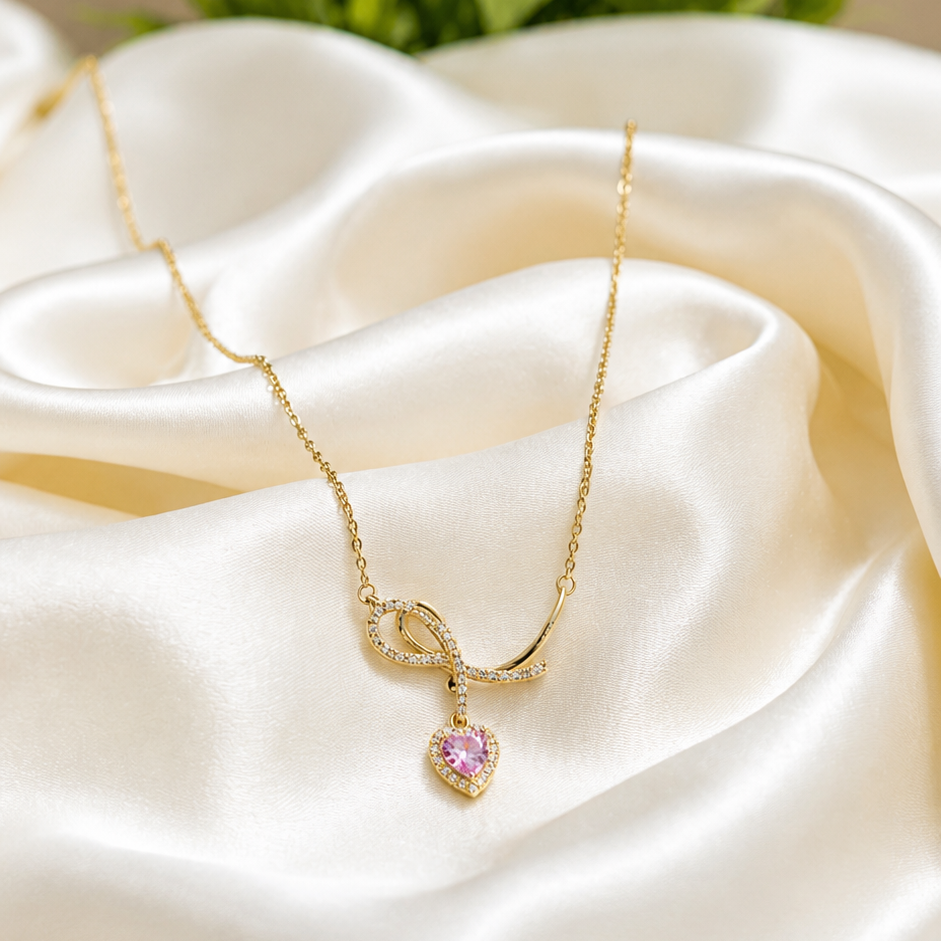 Eternal Heart Ribbon Chain