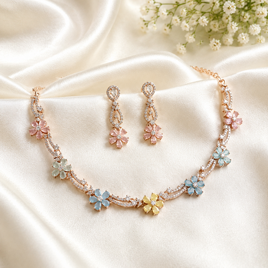 Pastel Floral Garden Statement Set