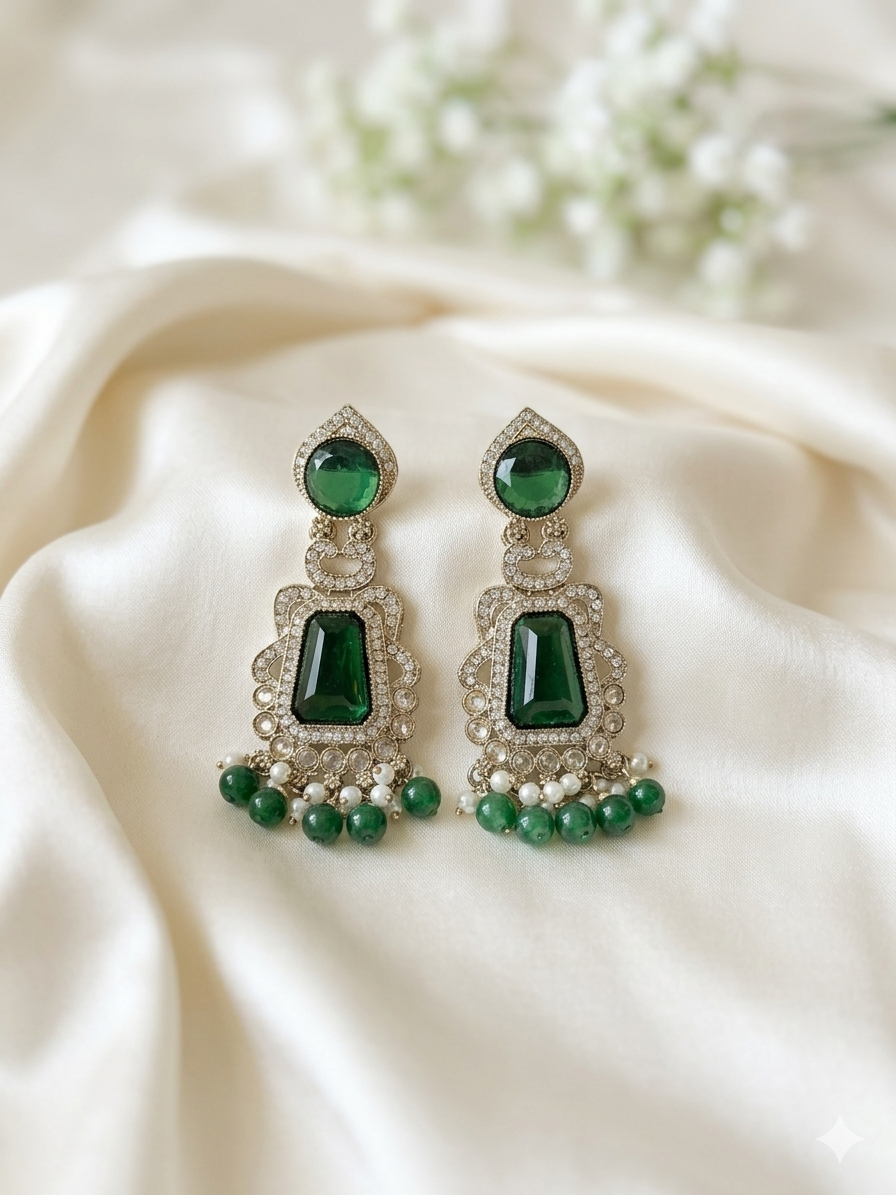 Regal Pearl Fringe Earrings