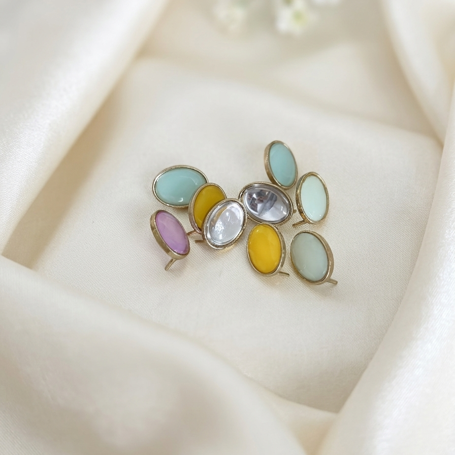 Interchangeable Gemstone Ornate Drop Earrings