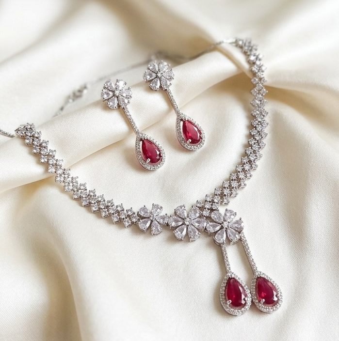 Radiant Floral Ruby AD Set