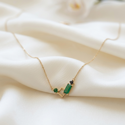 Geometric Gemstone Harmony Chain