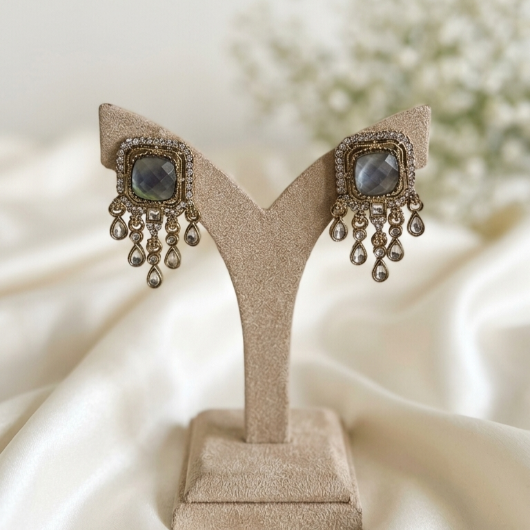 Royale Kundan Drop Earrings
