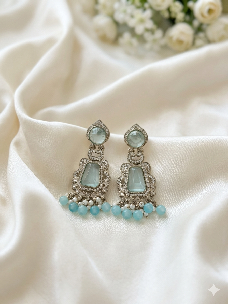 Regal Pearl Fringe Earrings