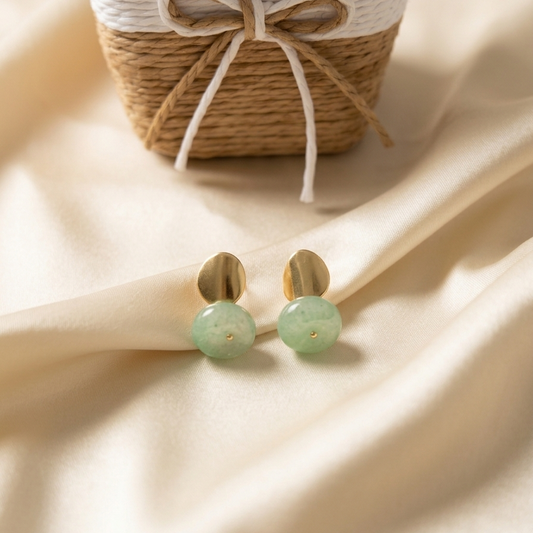Golden Disc & Orb Studs