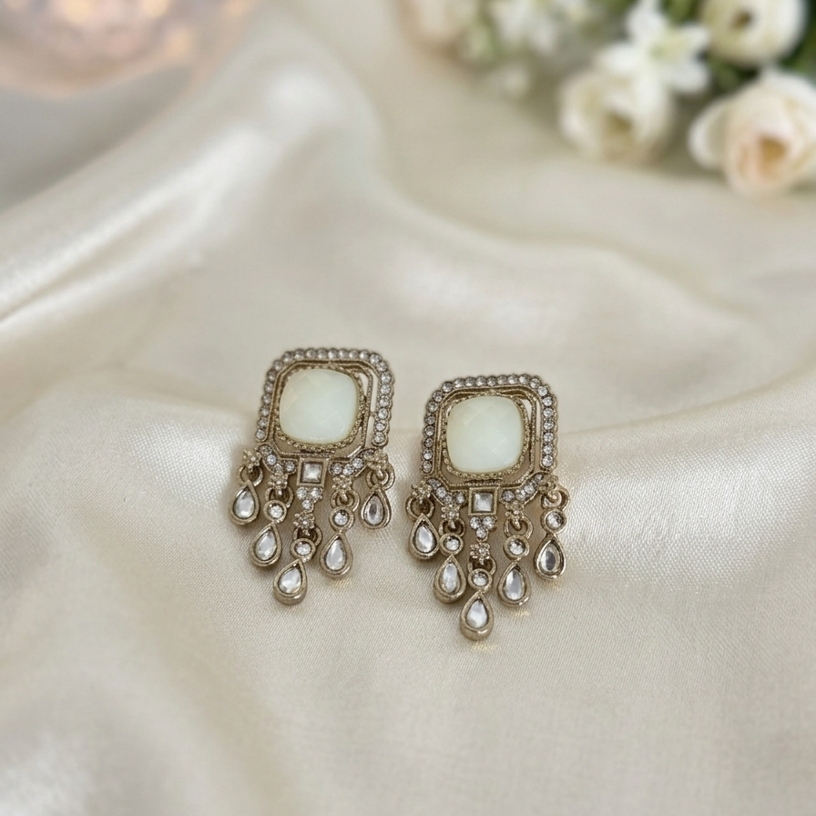 Royale Kundan Drop Earrings