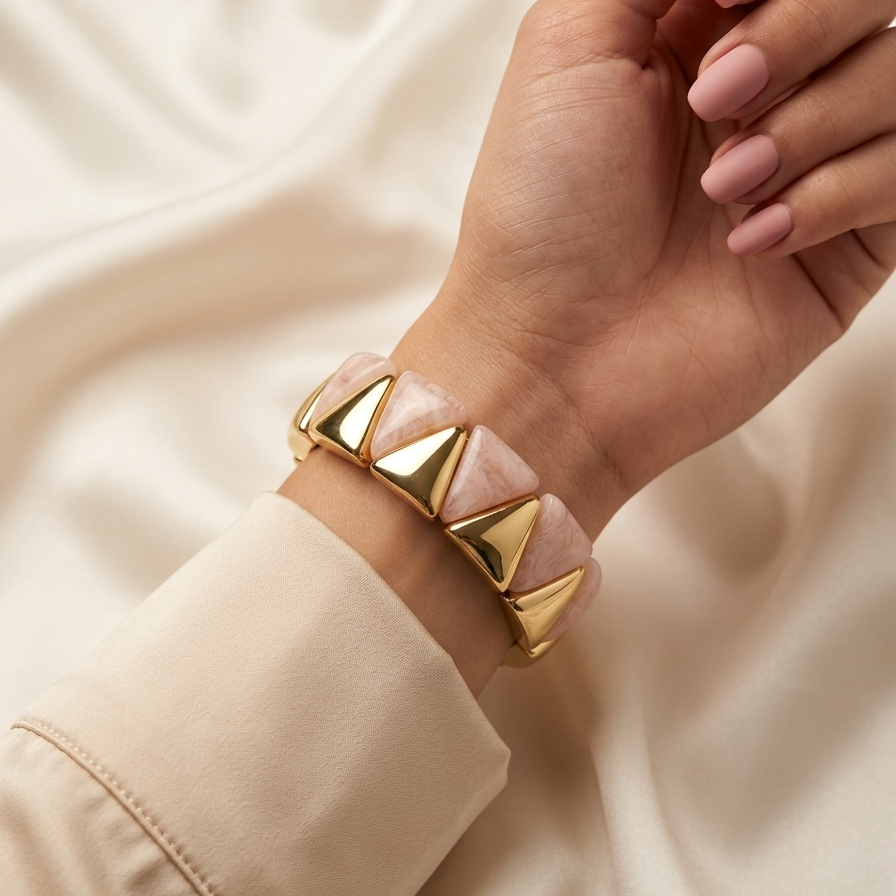 Geometric Prism Link Bracelet