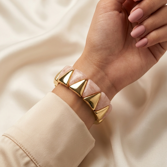 Geometric Prism Link Bracelet