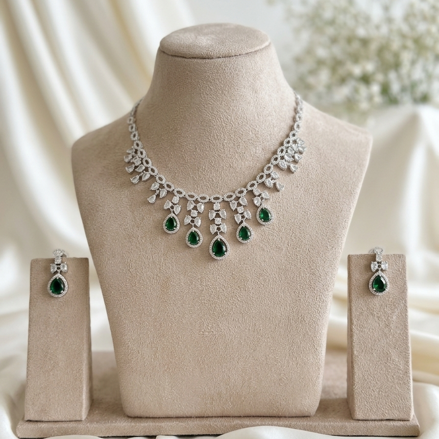 Emerald Cascade Crystal AD Set