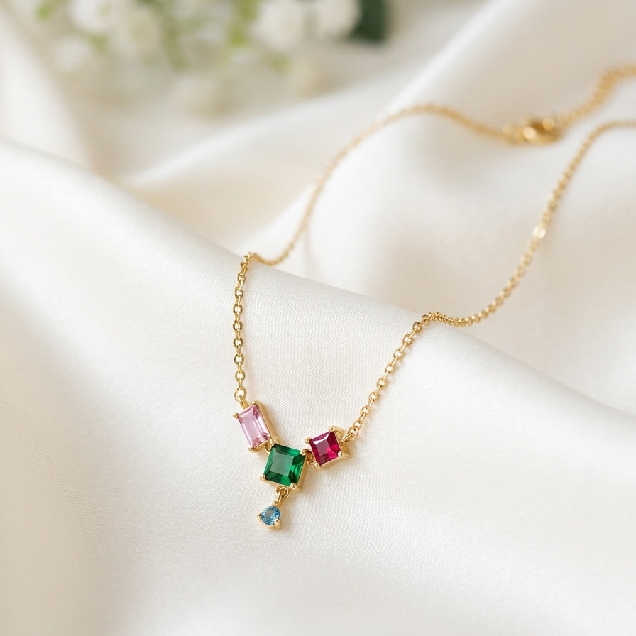 Prismatic Gem Cluster Chain