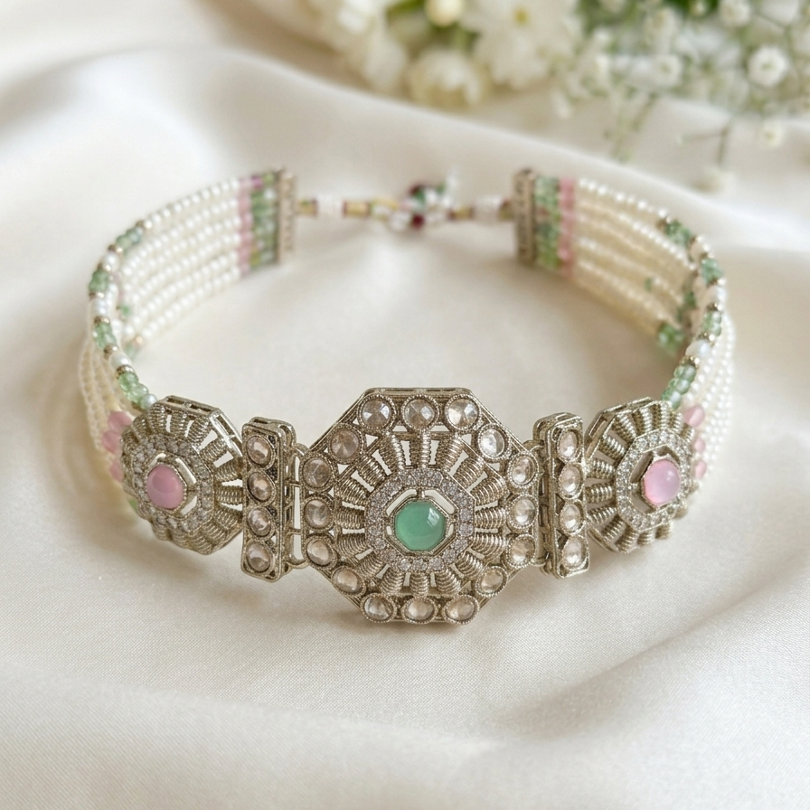 Pastel Symphony Antique Finish Choker