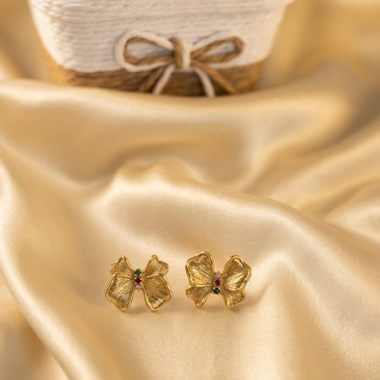Butterfly Bloom Gemstone Studs